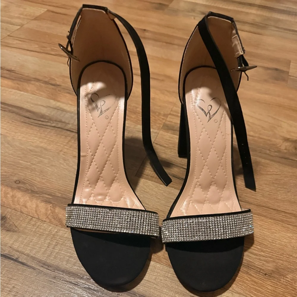 Black Rhinestone Heels - Picture 6 of 6